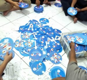 Cetak Kipas Plastik PVC Institus Francais Indonesia